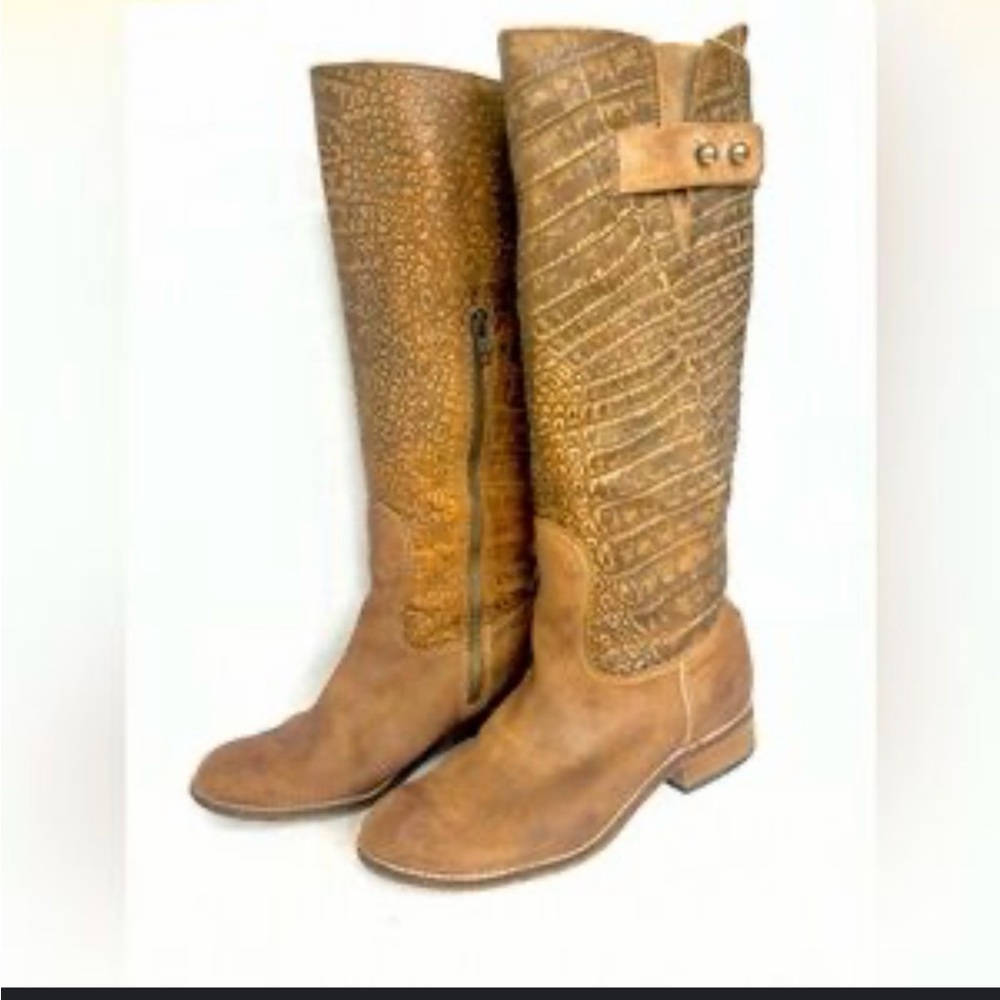 Spirit by Lucchese Brown Leather Knee-High Boots